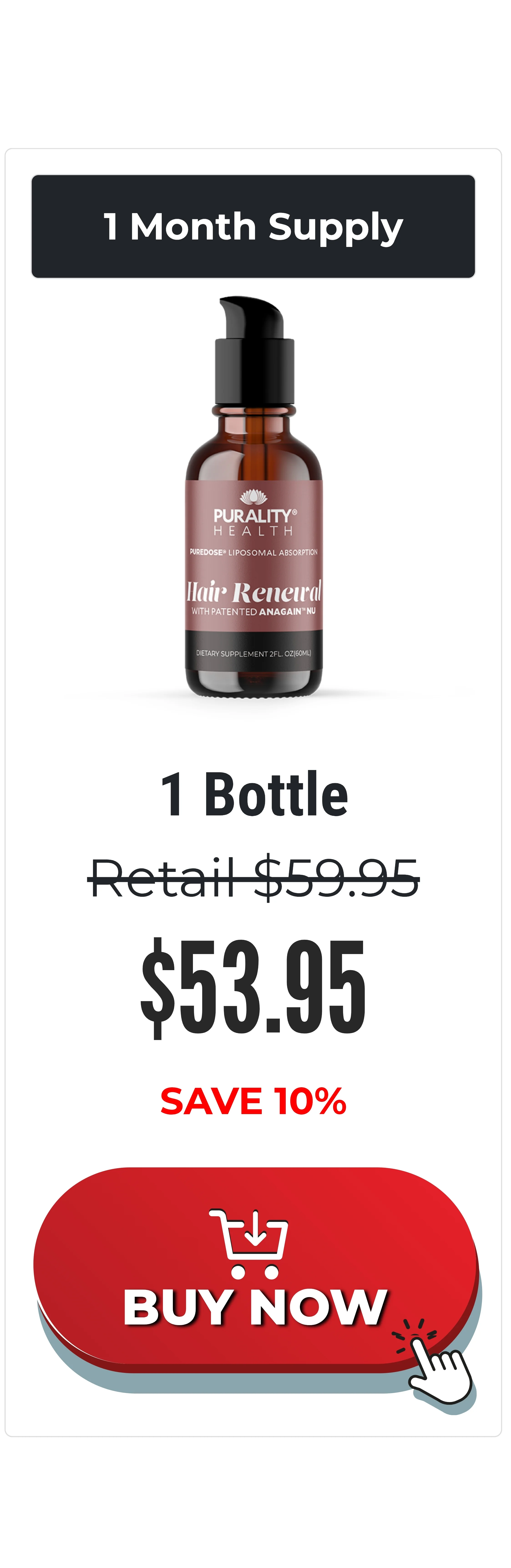 Liposomal Hair Renewal™ 1 bottle pricing